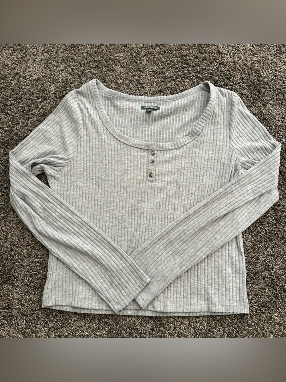 Wild Fable Light Gray Blouse Size Large 0366
